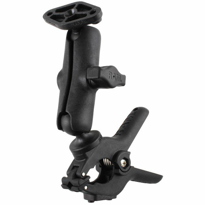 RAP-B-397-2-238U RAM® Tough-Clamp™ Large Double Ball mount with Diamond Plate