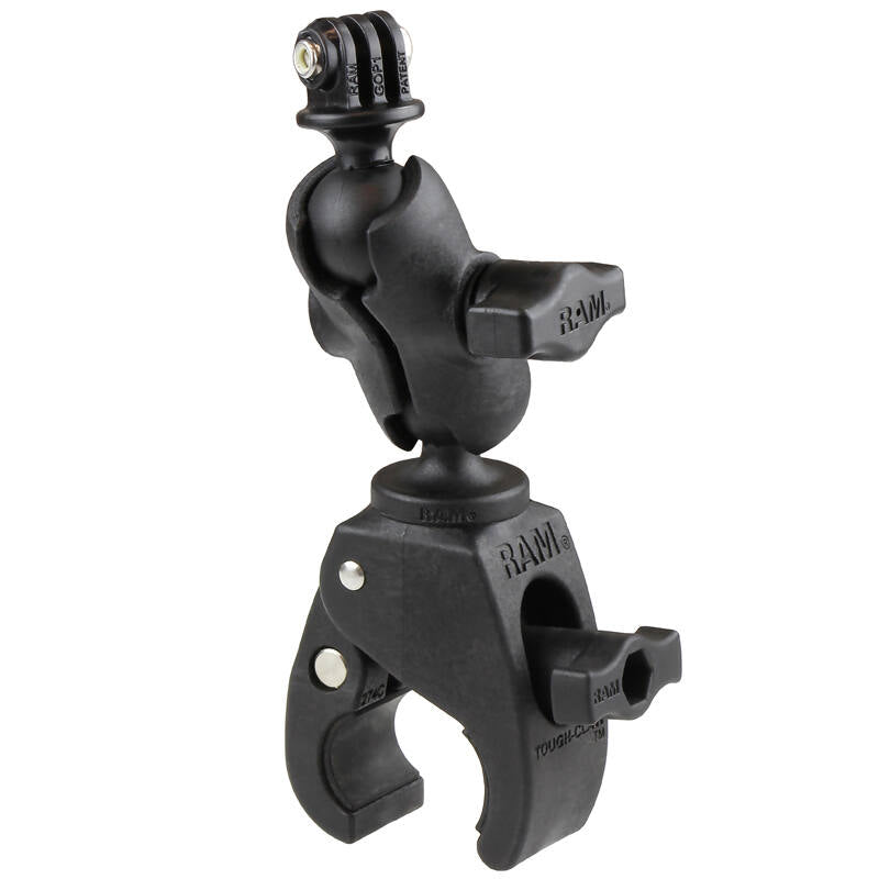 RAP-B-400-A-GOP1U RAM® Tough-Claw™ Small Clamp Mount with Universal Action Camera Adapter - Short Arm