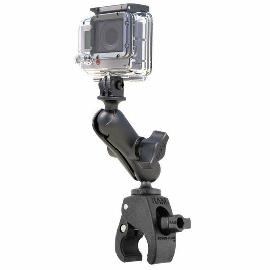 RAM-B-400-GOP1U RAM® Tough-Claw™ Clamp Mount with Action Camera Adapter