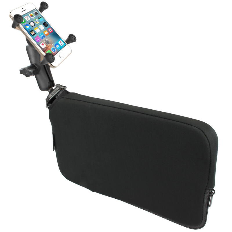 RAP-B-407-UN7U RAM® X-Grip® Phone Mount with RAM® Tough-Wedge™ Base with iPhone