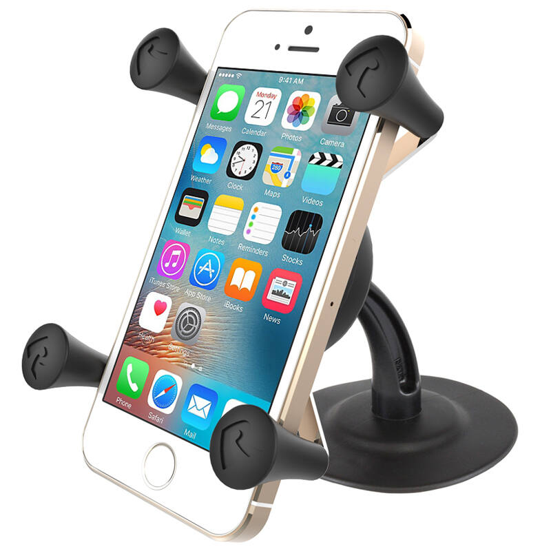 RAP-SB-180-UN7U Lil Buddy™ Adhesive Stick Base Mount with Universal X-Grip® Cell Phone Cradle with iPhone