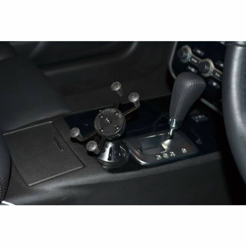 RAP-SB-224-2-UN7U RAM® X-Grip® Phone Mount with RAM® Mighty-Buddy™ Suction Cup on vehicle centre console