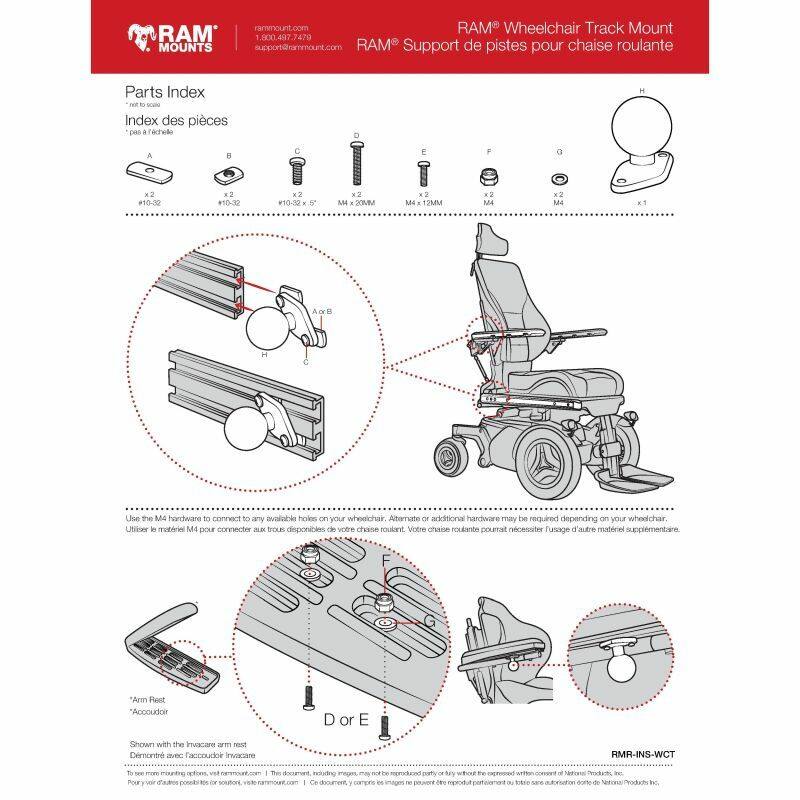 RAM Universal Wheelchair Ball Base - instructions