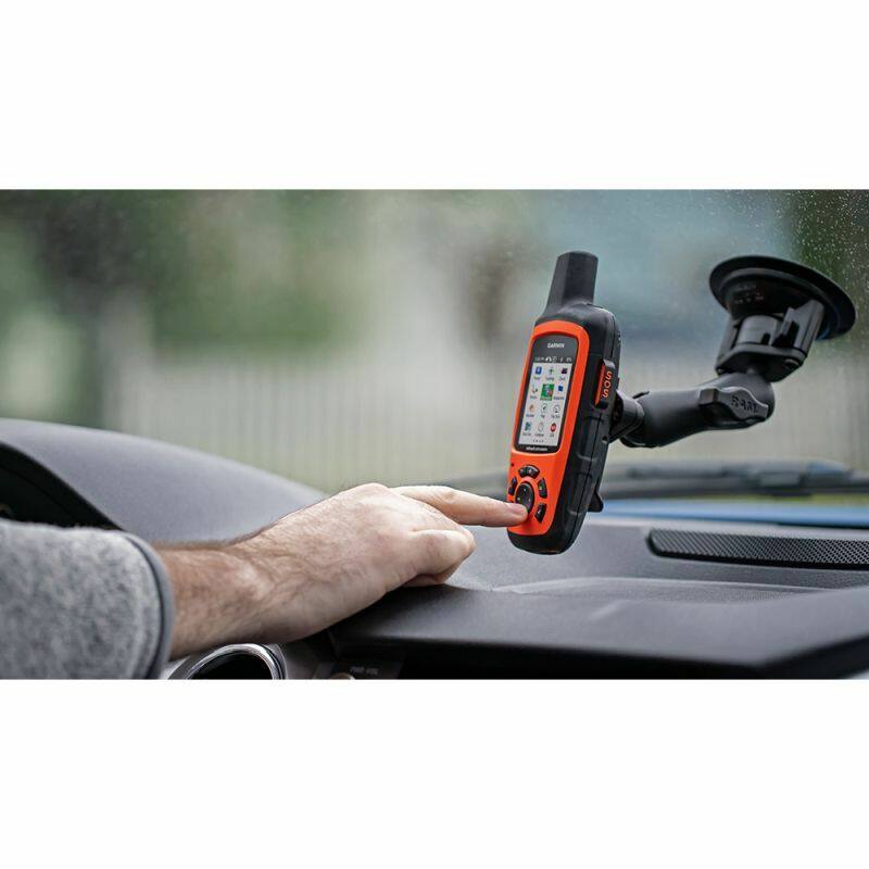 RAM spine clip with suction cup base on windshield