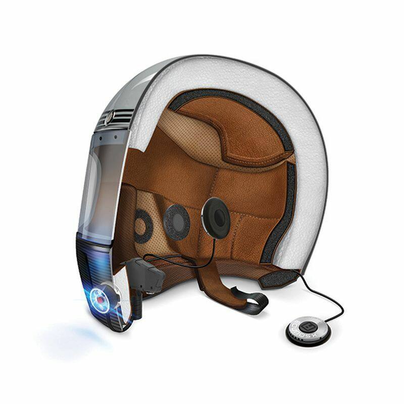 iASUS Concepts XS3 speakers installed in helmet