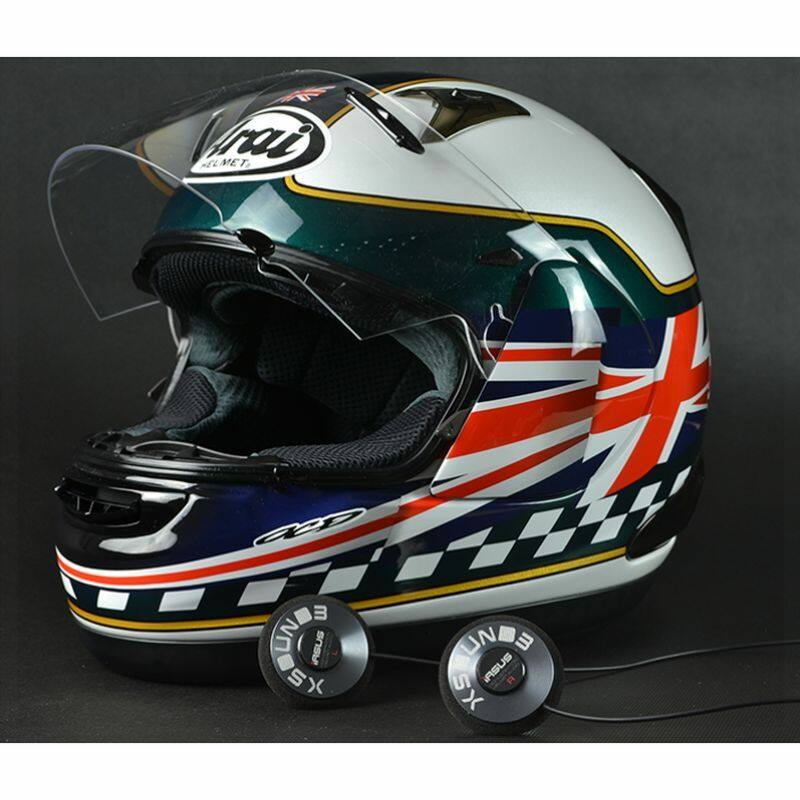 iASUS Concepts XS3 speakers with helmet