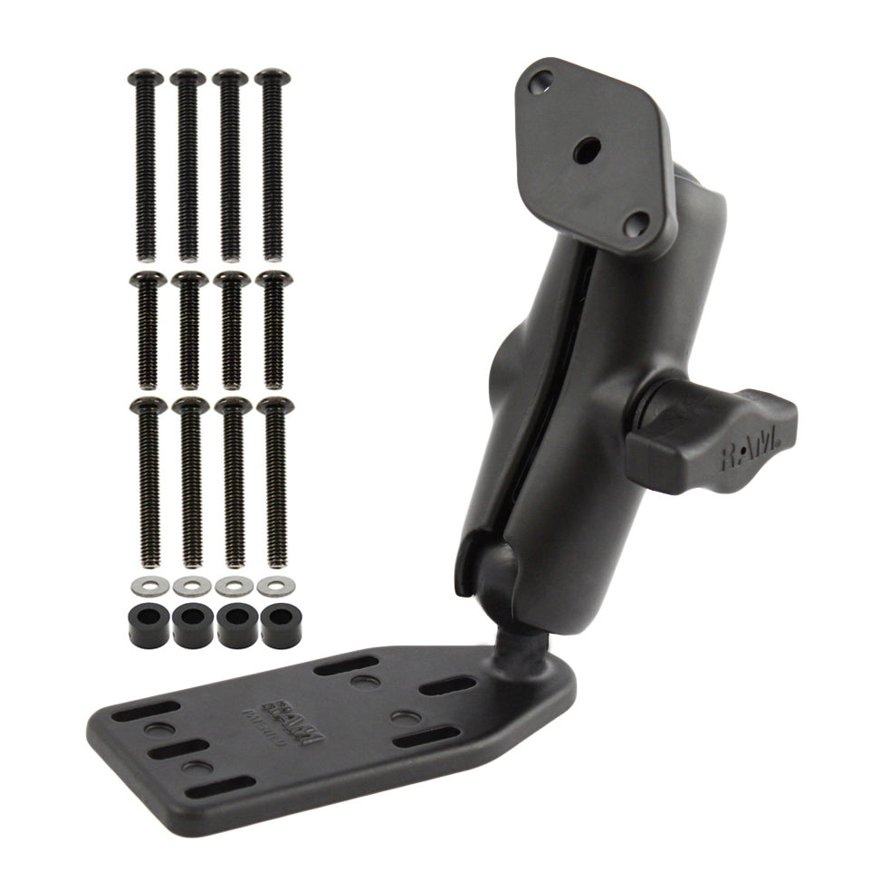 RAM-B-183U offset brake/clutch reservoir cover mount with medium arm and diamond base