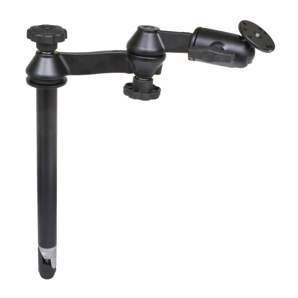 RAM-VP-SW1-12 RAM 12" upper Tele-Pole with double swing arm and round AMPS plate