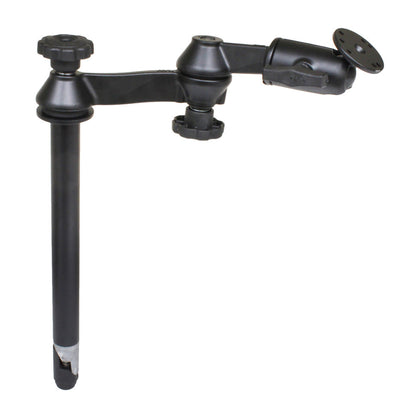 RAM-VP-SW1-12 RAM 12" upper Tele-Pole with double swing arm and round AMPS plate