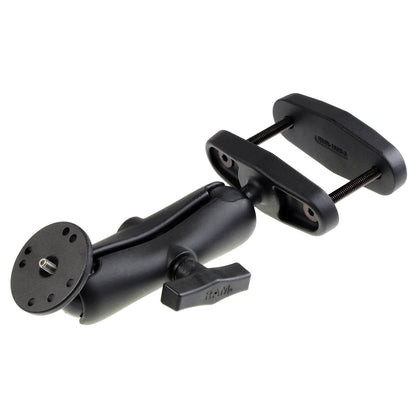 RAM® Double Ball Mount with 3" Square Post Clamp Base and 1/4"-20 Stud