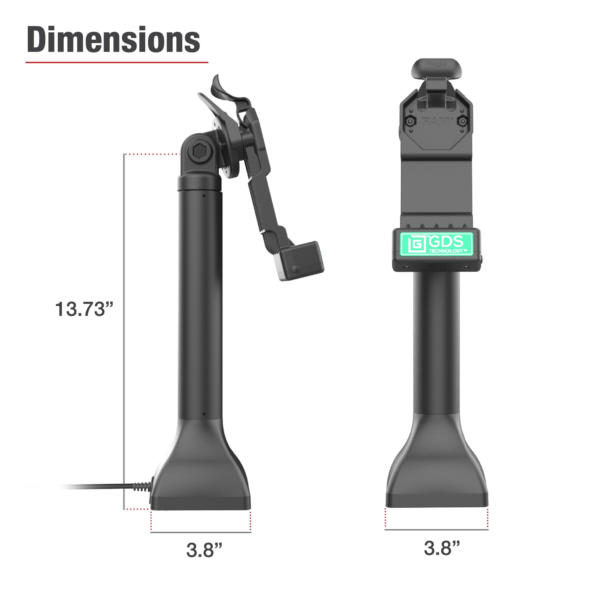 GDS® Uni-Conn™ 14" Pedestal Dock with PoE