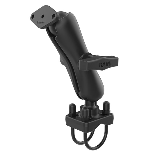 RAM® Double U-Bolt Rail Mount for Larger Rails with Diamond Plate