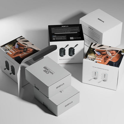 Sena BiKom 20 (2 Pack) The Ultimate Cycling Communicator - White