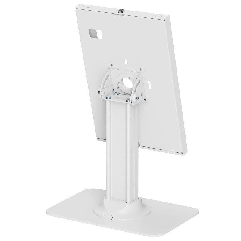 Brateck PAD34-03 anti-theft countertop tablet kiosk enclosure in matte white