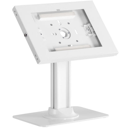 Brateck PAD34-03 anti-theft countertop tablet kiosk, matte white steel enclosure