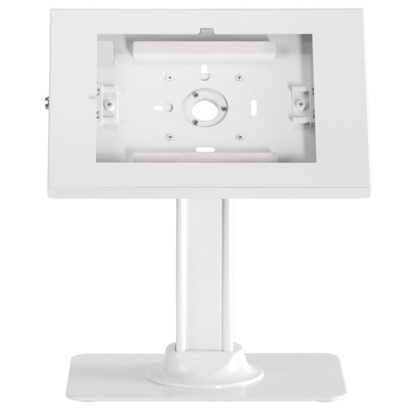 Brateck PAD34-03 key-locking countertop tablet kiosk, matte white