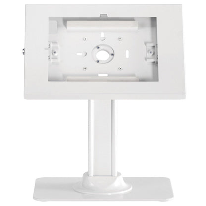Brateck PAD34-03 key-locking countertop tablet kiosk, matte white