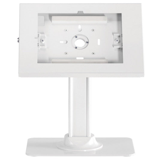 Brateck PAD34-03 key-locking countertop tablet kiosk, matte white