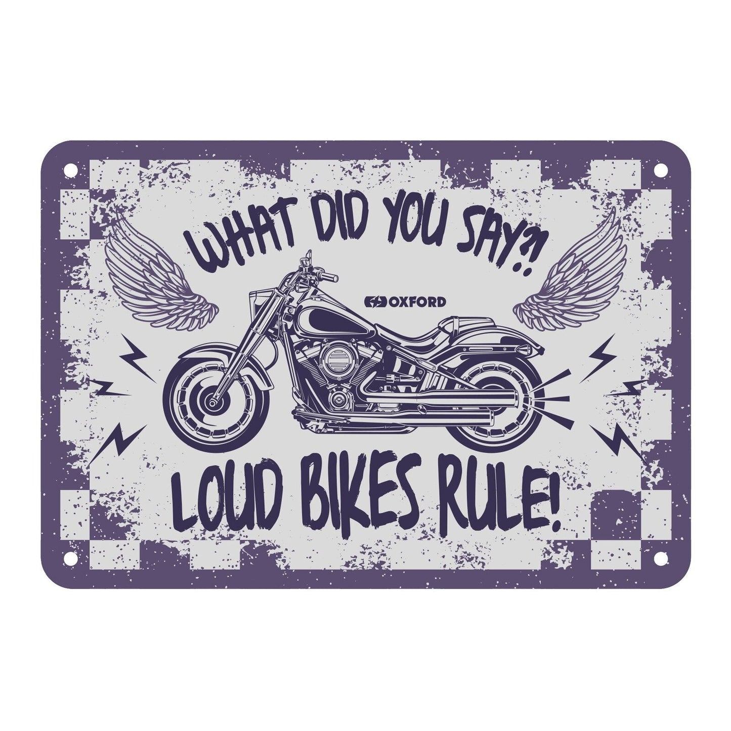Oxford Garage Metal Sign: What Did You Say