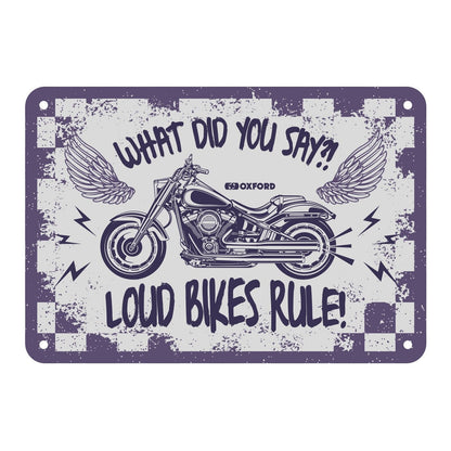 Oxford Garage Metal Sign: What Did You Say