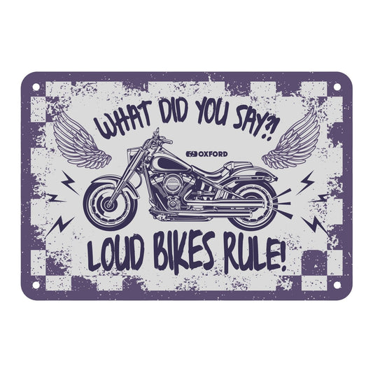 Oxford Garage Metal Sign: What Did You Say