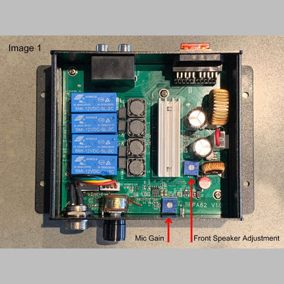Ready2Talk Amplified PA System - PA62 Simplified - internal adjustment 
