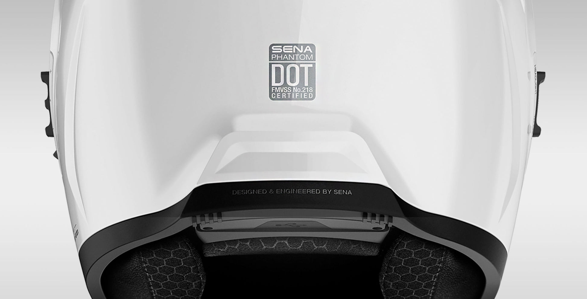 Sena Phantom smart helmet from rear 