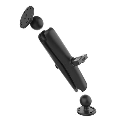 RAM Double Ball Mount with 2 Round Base Plates - C Series (1.5" Ball) - Long Arm