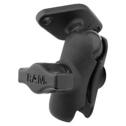 RAM Double Socket Arm with Diamond Base Plate - B Series (1" Ball) - Short