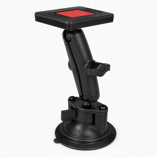 RAM-B-166-C-300U – RAM Power Plate III Radar Detector Mount with Suction Cup Base with Long Arm