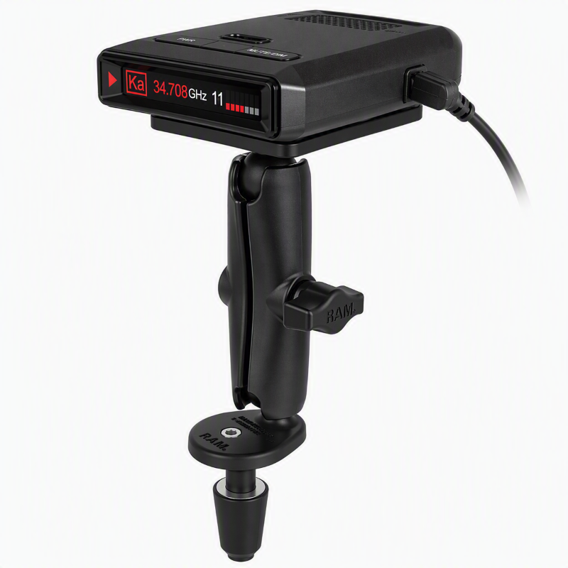 RAM-B-176-C-300-1U – RAM Power Plate III Radar Detector Mount with Fork Stem Base (Long Arm)