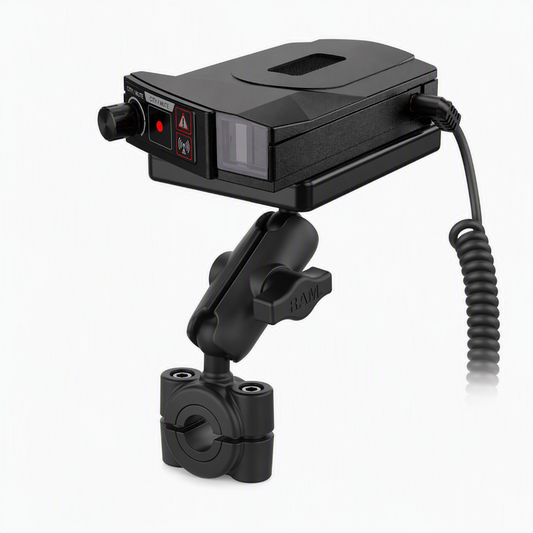 RAM-B-300-408-37-62U-A RAM Power Plate III Radar Detector Mount with Torque Mini Rail Base and Short Arm