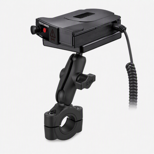 RAM-B-300-408-75 – RAM Power Plate III Radar Detector Mount with Torque Base for Medium Bars and medium length arm 