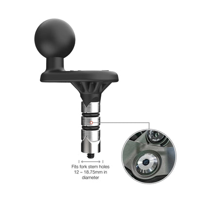 RAM-B-342W-1U - Fork Stem Wedge Base 12-18.75mm - B Series (1" Ball)