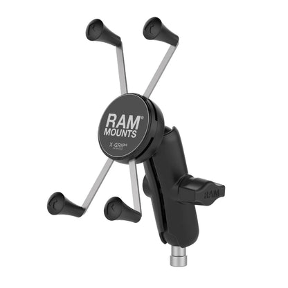RAM-B-367-UN10U RAM® X-Grip® Large Phone Mount with Motorcycle Handlebar Clamp Base 
