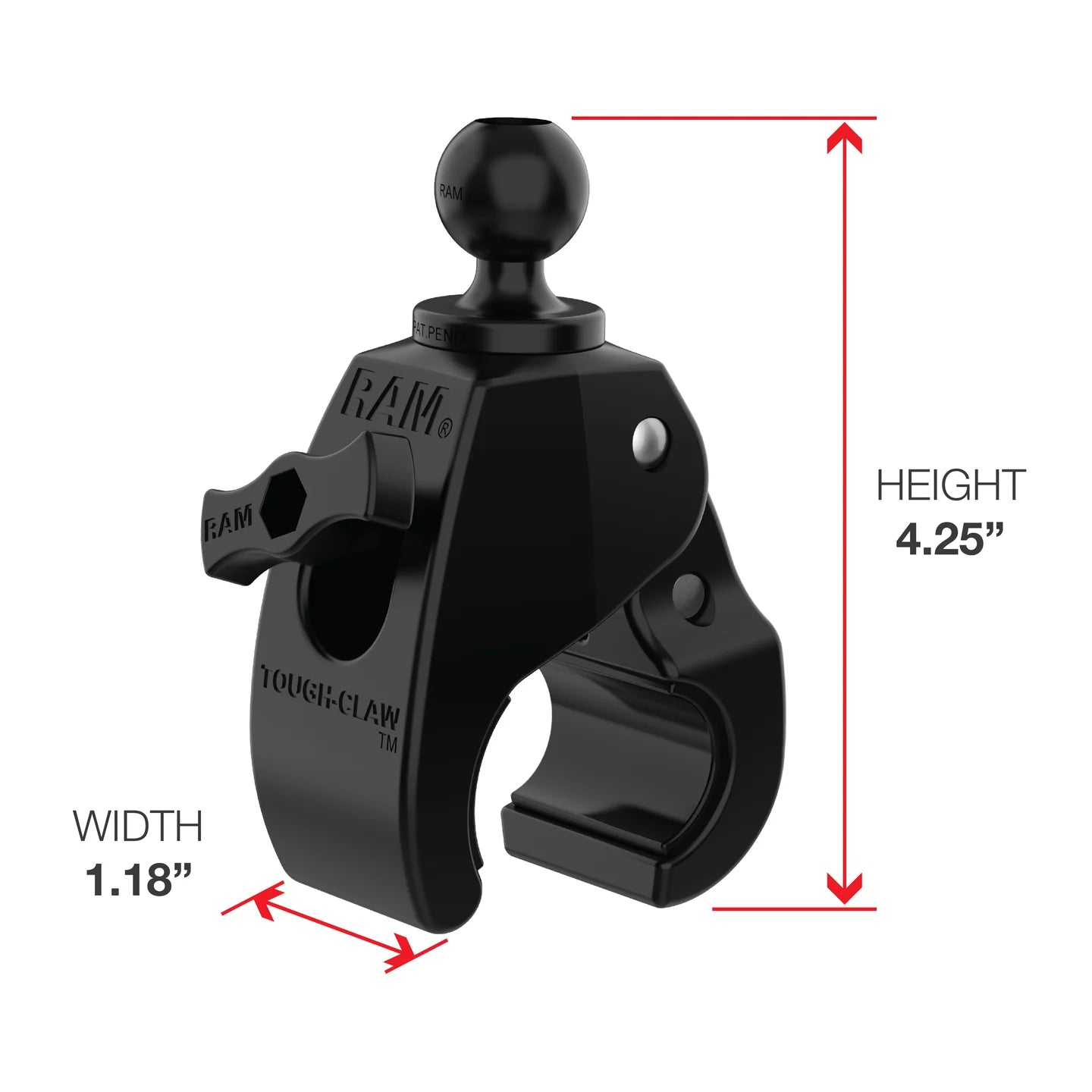 RAM X-Grip Universal Phablet Cradle with Medium Tough-Claw Base + Long Arm