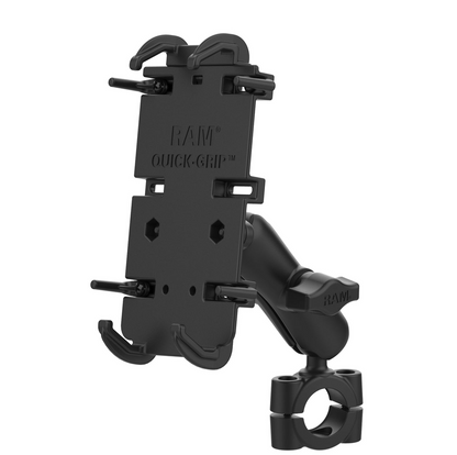 RAM Quick-Grip Universal XL Phone Cradle - with Torque Base (Medium Bars) & Medium Arm