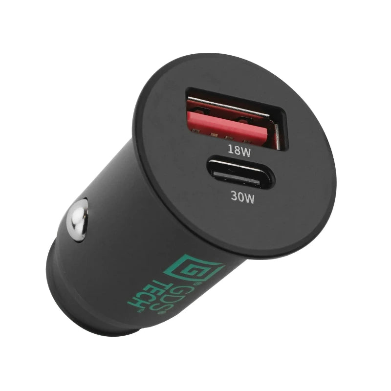 RAM GDS Cigarette Charger - 2-Port Type-C and Type A - low profile