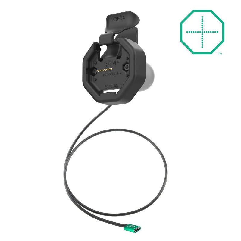 RAM-GDS-DOCK-U3CPU GDS® Uni-Conn™ Powered Snap-In Dock with USB-C Connector