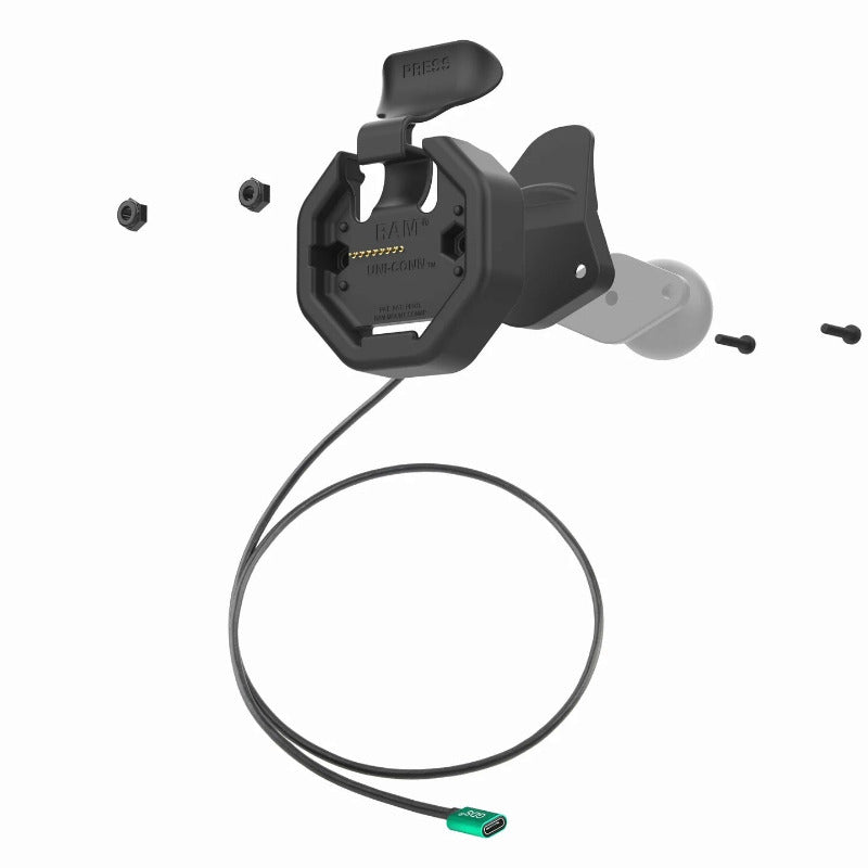 RAM-GDS-DOCK-U3CPU GDS® Uni-Conn™ Powered Snap-In Dock with USB-C Connector with accessories 