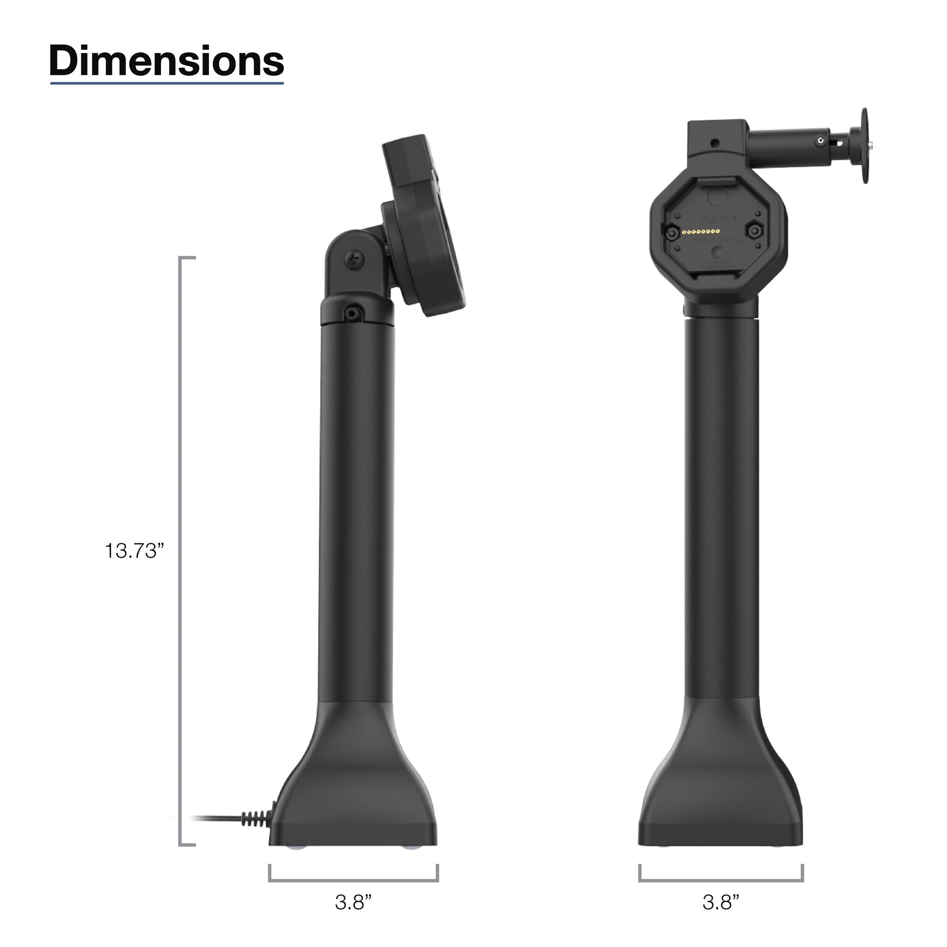 RAM GDS Uni-Conn Powered 14" Locking Pedestal Dock with USB-C