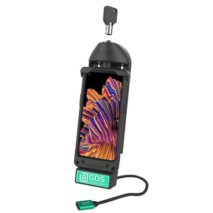 RAM-GDS-DOCKL-V3CPU GDS® Locking Vehicle Phone Dock with USB Type-C 2.0 for IntelliSkin®