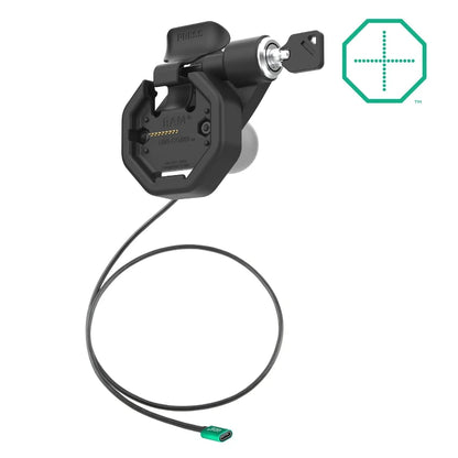 RAM GDS Uni-Conn Powered Right Locking Snap-In Dock with USB-C Connector