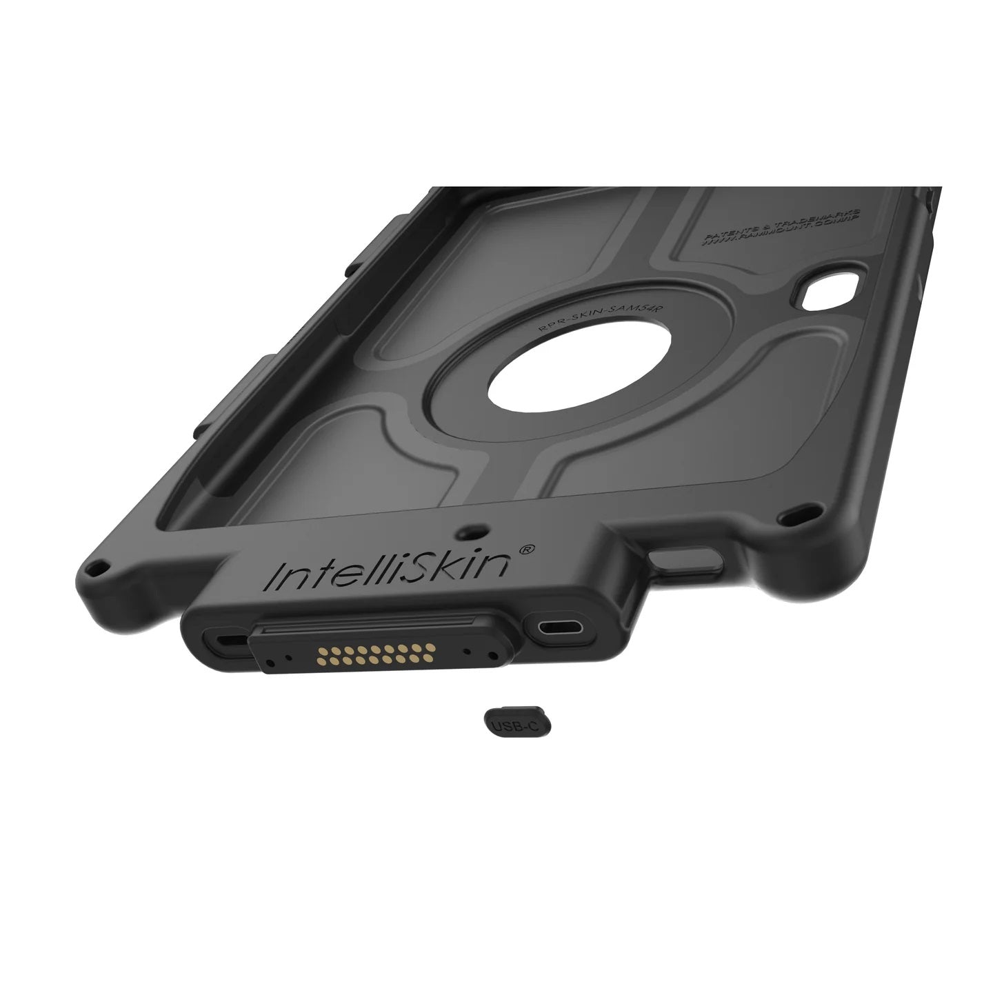 RAM-GDS-SKIN-SAM54-NG-1 IntelliSkin® Next Gen for Samsung Tab Active4 Pro & Tab Active Pro showing charging port 