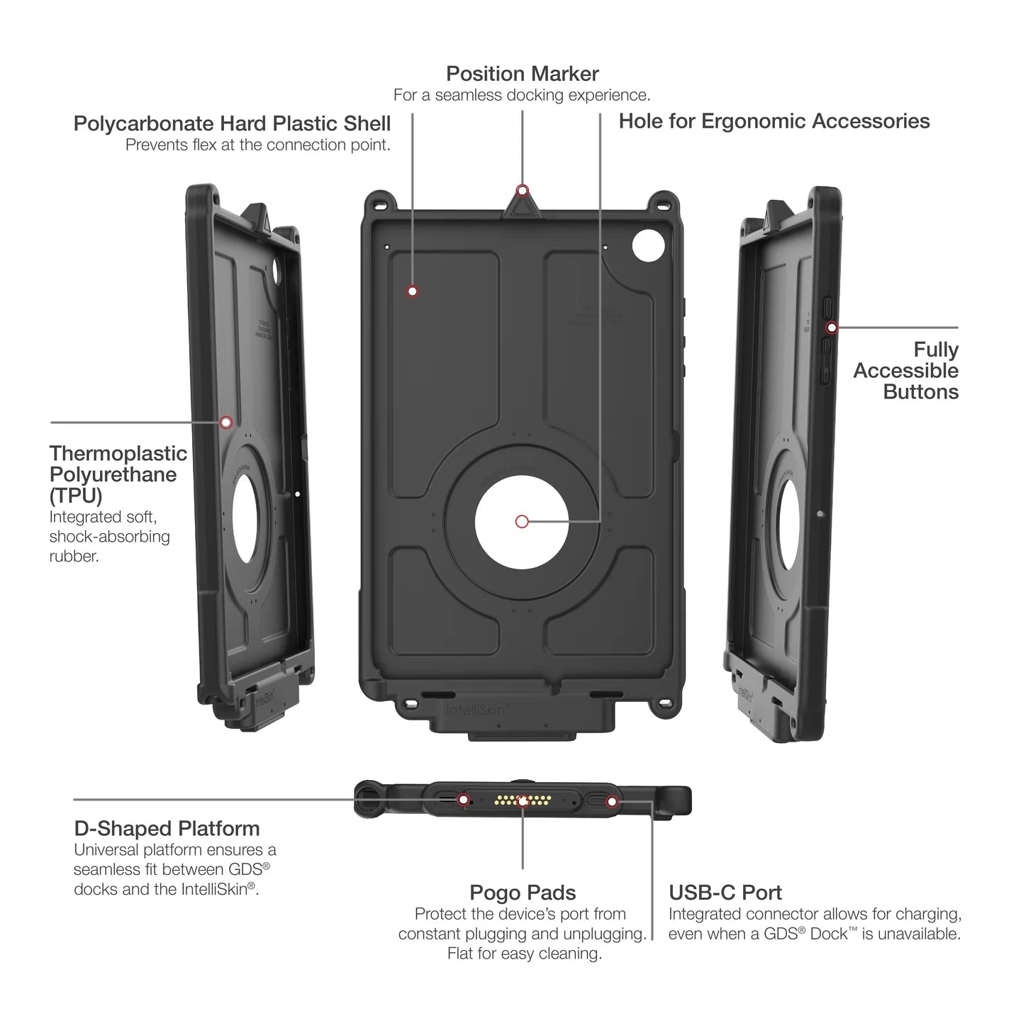 RAM-GDS-SKIN-SAM88-NG RAM IntelliSkin® Next Gen for Samsung Tab A9+ features 