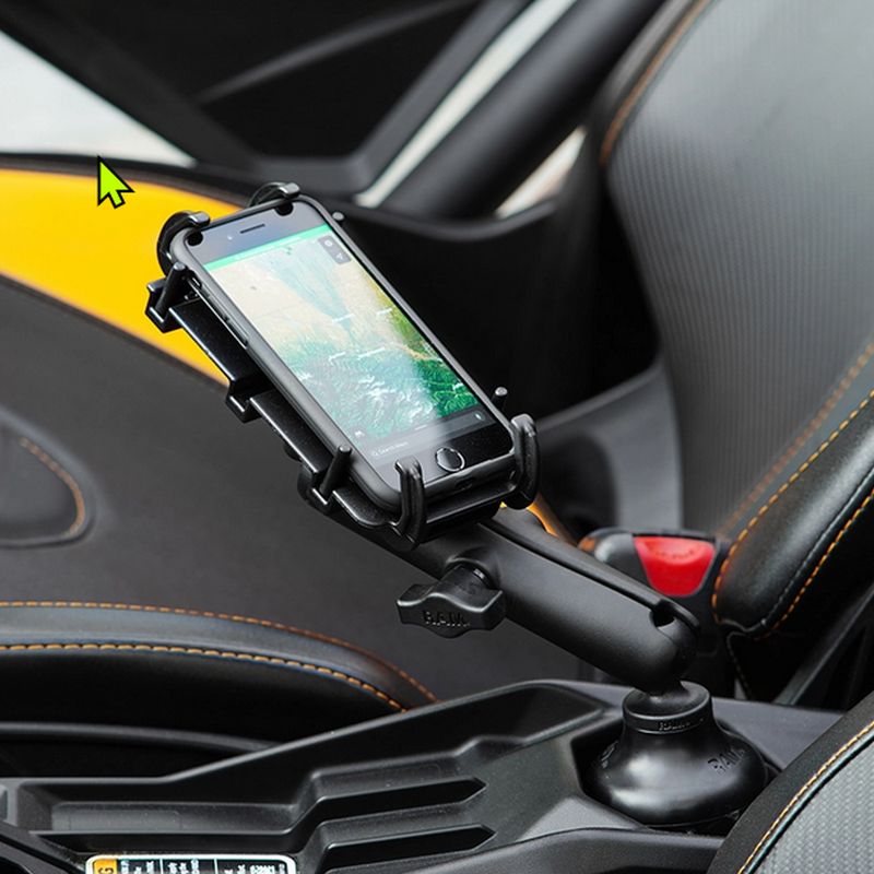 RAM Quick-Grip Phone Mount with Tough-Strap Handlebar Base