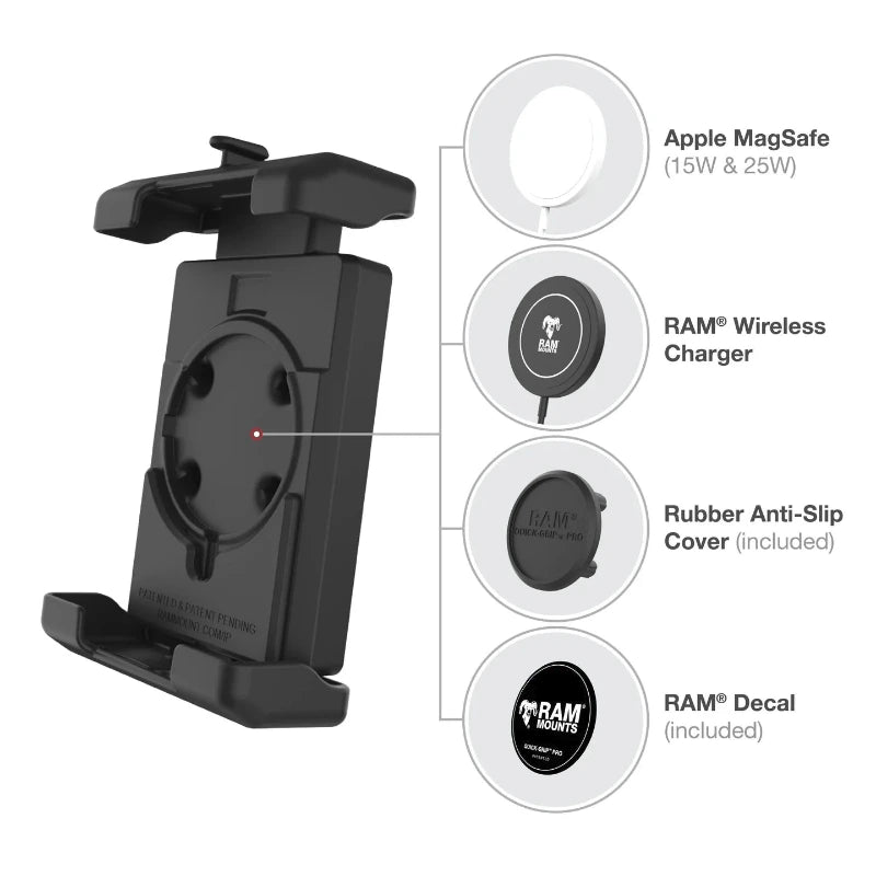 RAM-HOL-PD7U RAM® Quick-Grip™ Pro XL Phone Holder features 