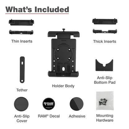 RAM-HOL-PD7U RAM® Quick-Grip™ Pro XL Phone Holder components 