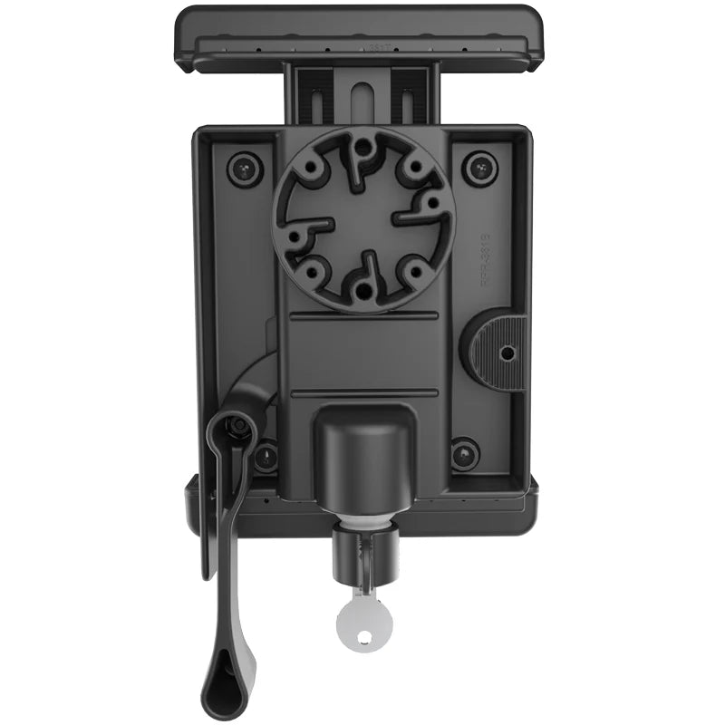 RAM-HOL-TABL4U RAM® Tab-Lock™ Spring Loaded Holder for 7"-8" Tablets with Cases from rear 