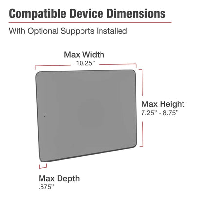 RAM-HOL-UN11U RAM® X-Grip® for 12"-13" Tablets dimensions 